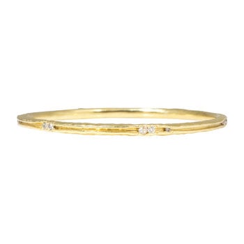 Channel Bracelet in 18k Yellow Gold with 9 White Diamonds