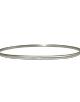 Delicate Tapered Bangle 14k White Gold with White Diamond