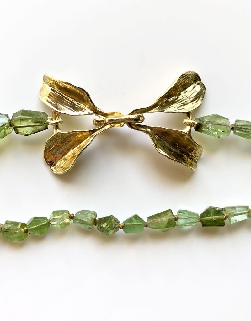 Tsavorite Garnet Necklace with Dyad Clasp in Yellow Bronze