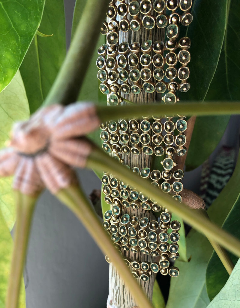 Mosaic Hinge Bracelet in Yellow Bronze