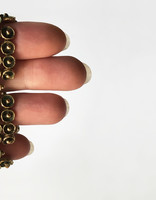 Mosaic Hinge Bracelet in Yellow Bronze