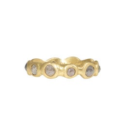 Barnacle Eternity Band in 18k Gold with Rosecut Diamonds