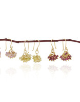 *Mimosa Sapphire Bead Earrings in 18k Gold
