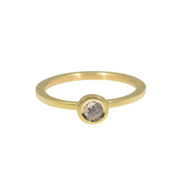 Rosecut Diamond Ring in 18k Yellow Gold