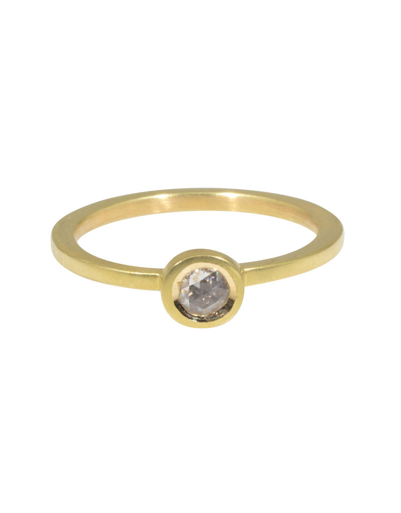 Rosecut Diamond Ring in 18k Yellow Gold