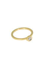 Rosecut Diamond Ring in 18k Yellow Gold