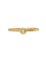 Stacking Circle Rings in 18k Yellow Gold with White Diamond