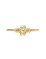 Four Rosecut Diamond Ring in 18k Yellow Gold