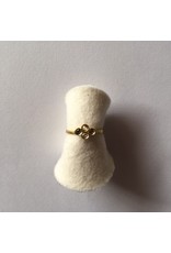 Four Rosecut Diamond Ring in 18k Yellow Gold