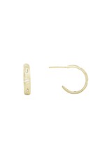 Alexis Pavlantos Sedimentary Hoop Earrings in 14k Yellow Gold with Silver