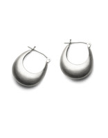 Olivia Shih Medium Curve Hoop Earrings in Silver