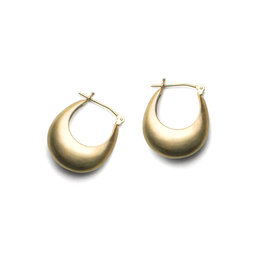 Olivia Shih Medium Curve Hoop Earrings in 14k Yellow Gold