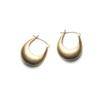 Olivia Shih Medium Curve Hoop Earrings in 14k Gold