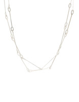 Long Oval Link Necklace in Silver