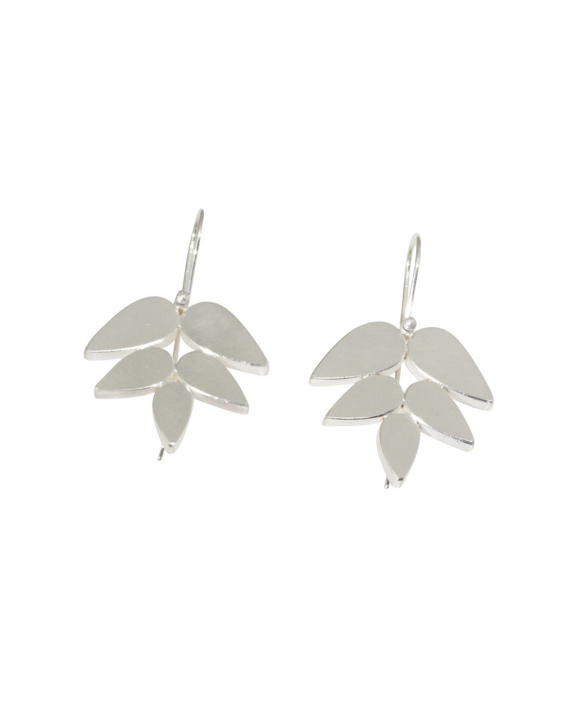 Leaf Earrings in Silver