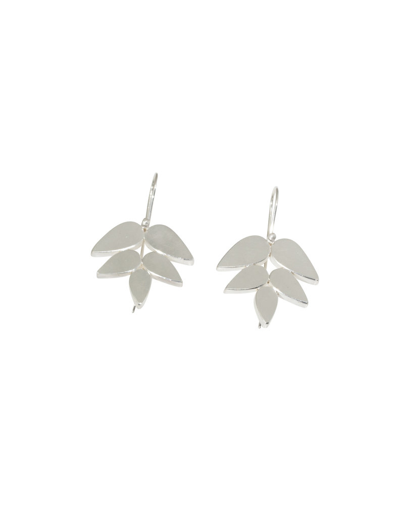 Leaf Earrings in Silver