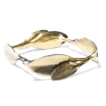 Square Leaves Bracelet in Brass