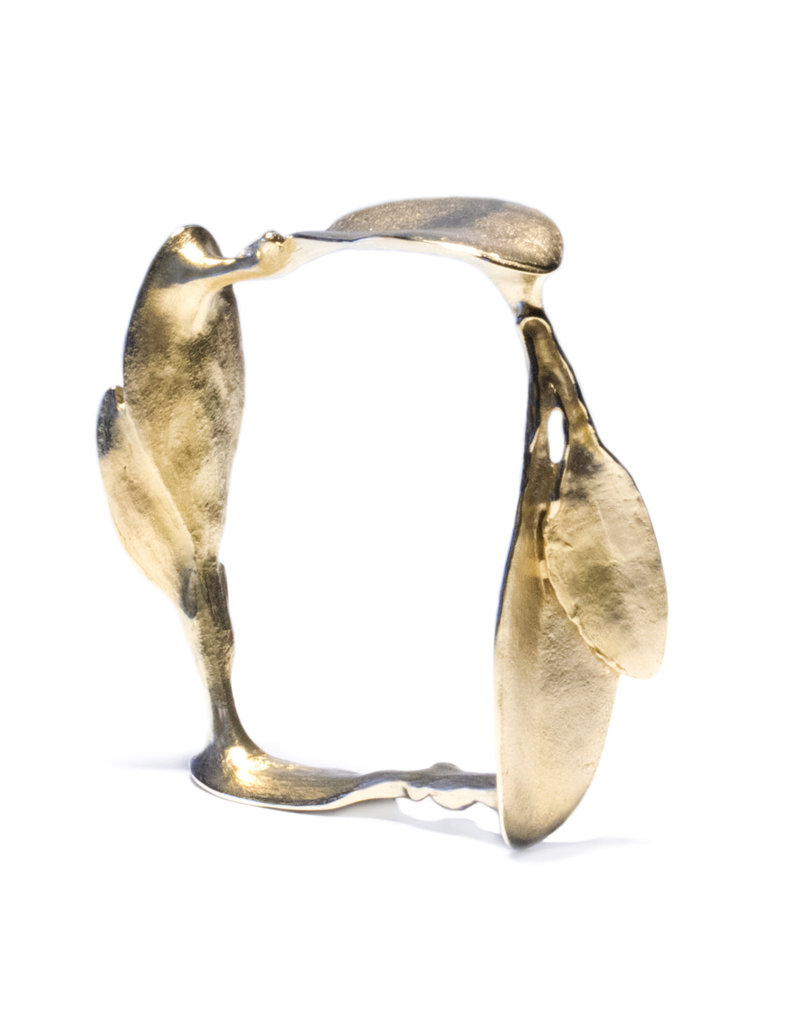 Square Leaves Bracelet in Brass