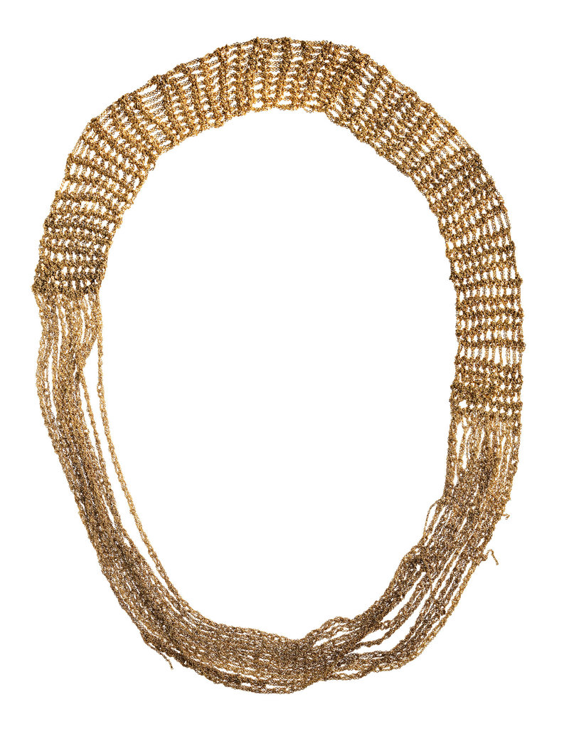 Buxom Necklace in Oxidized 18k Gold Vermeil