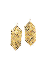 Maral Rapp Delicate Gold and Black Mesh Earrings