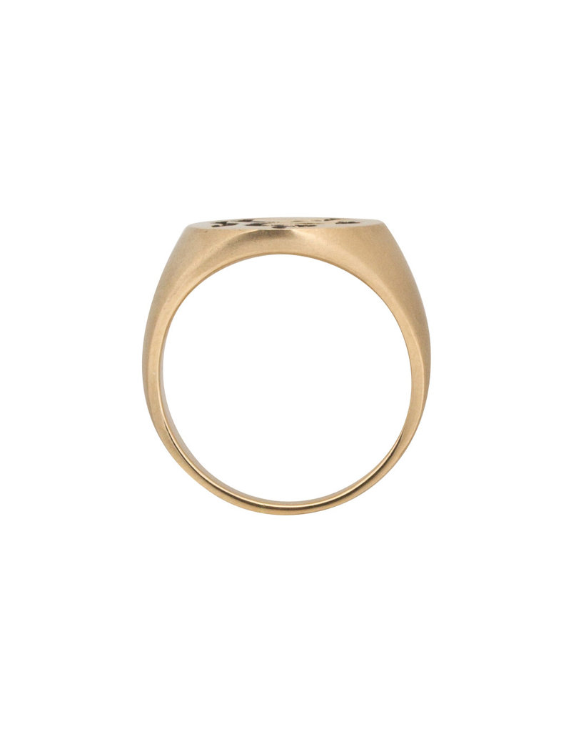 Snake Seal Signet Ring in 14k Yellow Gold