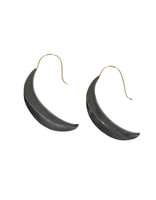 Anticlastic Peace Lily Earrings in Oxidized Silver
