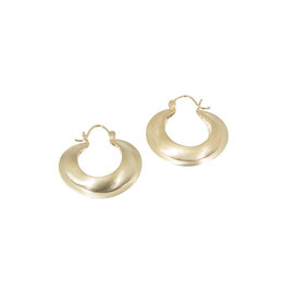 Lisa Ziff Seam Hoop Earrings in 10k Yellow Gold