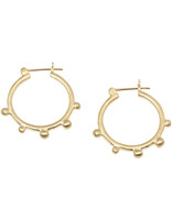 Lisa Ziff Alfia Hoop Earrings in 10k Yellow Gold