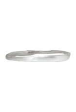 Heavy Undulating Textured Bangle in Silver