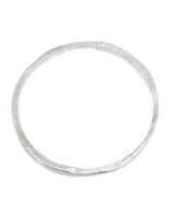 Heavy Undulating Textured Bangle in Silver