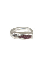 Raw Ruby Ring in Sterling Silver