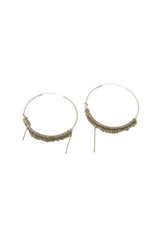 Medium Circlet Hoop Earrings in 18k Vermeil and Silver