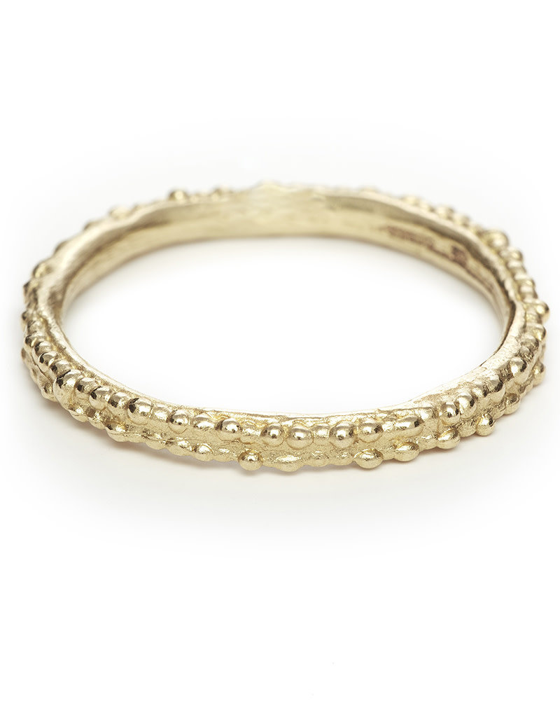 Double Beaded Band in 14k Yellow Gold