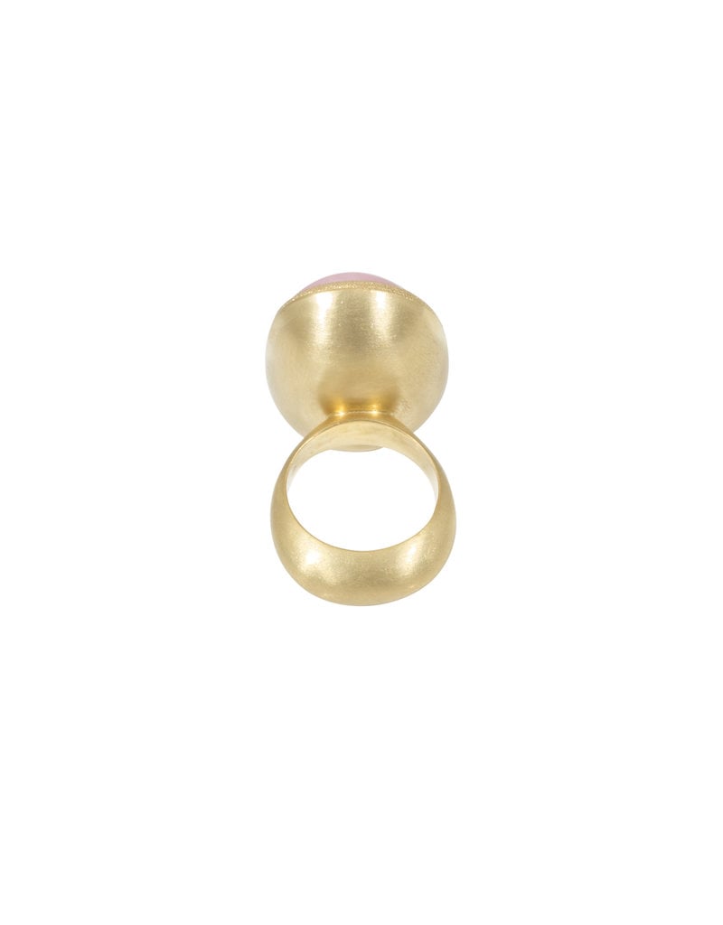 Lisa Ziff Madge Ring in 18k Yellow Gold with Pink Opal