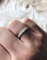 Tapered Sand Band in Silver