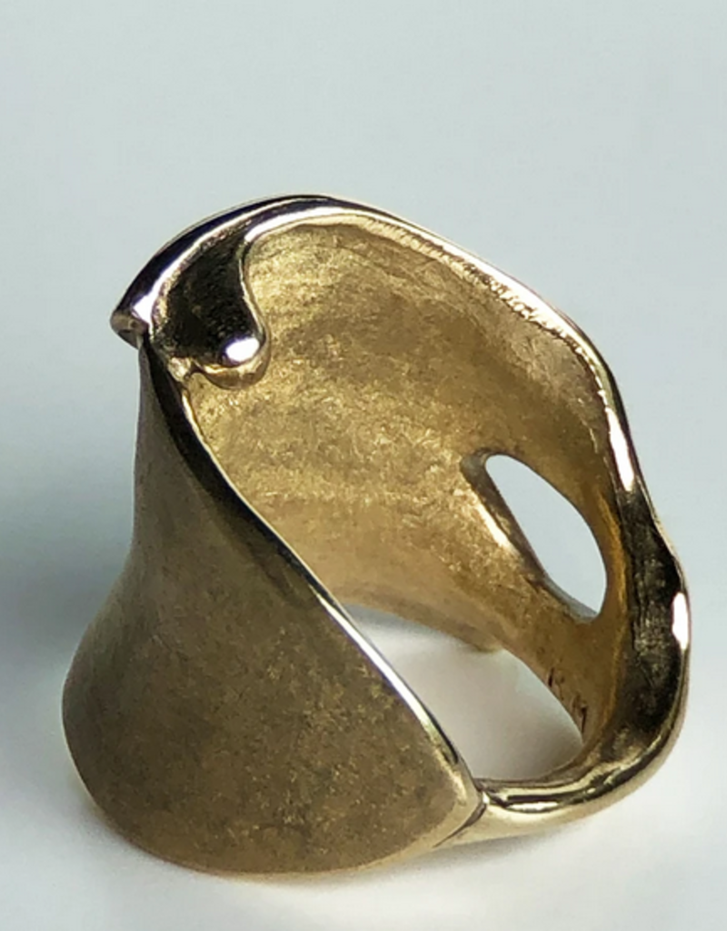 Leaves Ring in Yellow Bronze