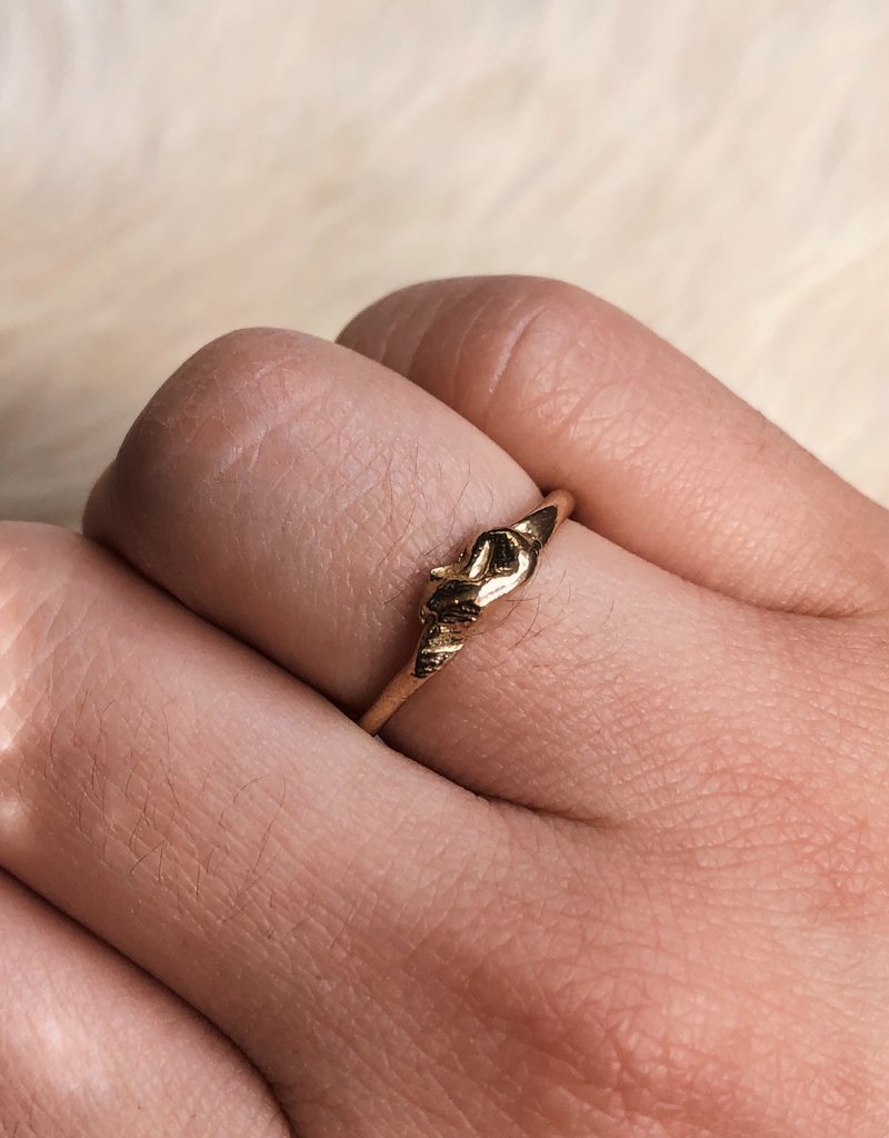 Top Knot Organic Ring in 14k Gold