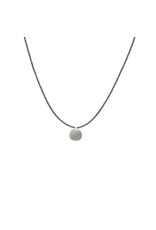 Serina Necklace with Grey Beads in Silver