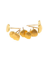 Hammered Post Earrings in 24k Gold