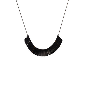Cuervo Arch Necklace with Black Sequins and Bars