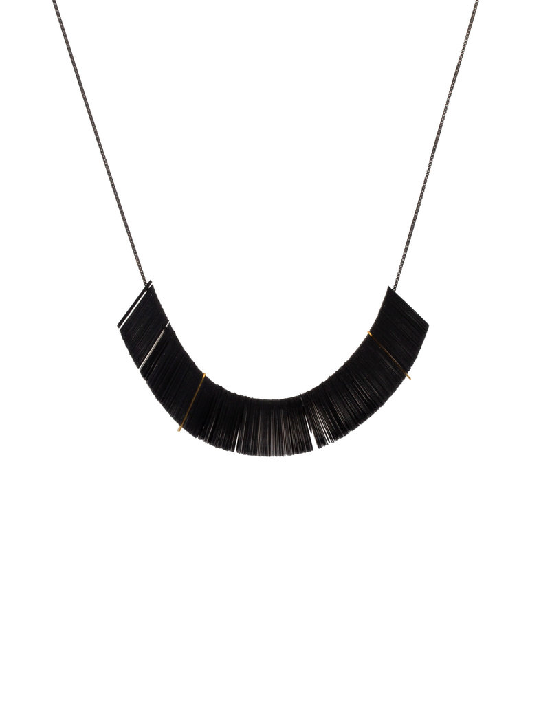 Cuervo Arch Necklace with Black Sequins and Bars