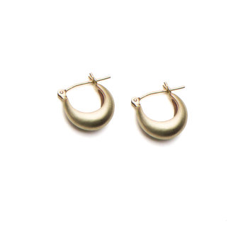 Olivia Shih Small Curve Hoop Earrings in 14k Gold