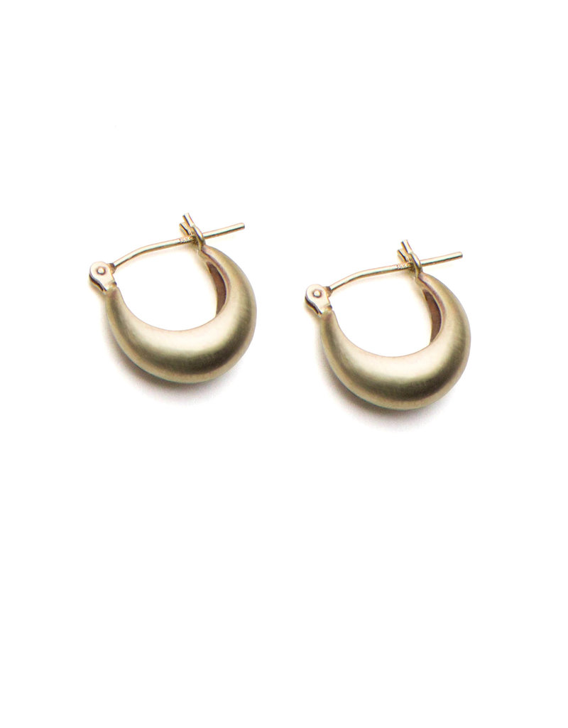 Curve Small Hoops White Gold