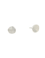 Hammered Post Earrings in Silver