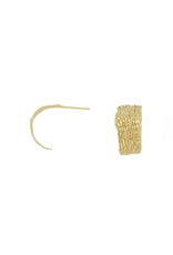 Alexis Pavlantos Fractured Sedimentary Hoop Earrings in 14k Gold