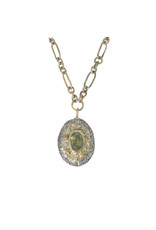 Alexis Pavlantos Fragment Necklace with Montana Sapphire and Diamonds in 14k Gold