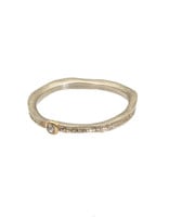 Ancient Path Stacking Ring with Diamond in 14k Gold