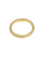 2.5mm Hammered Texture Band in 18k Yellow Gold