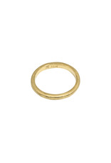 2.5mm Hammered Texture Band in 18k Yellow Gold