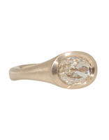 Custom OMC Light Champagne Diamond Ring in 18k Warm White Gold